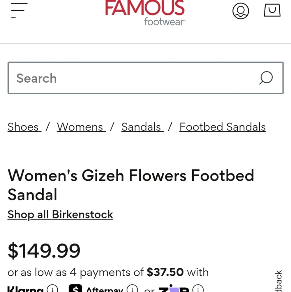 Birkenstock Women's Gizeh Flowers Footbed Sandal in White sz Euro 37 - Picture 14 of 14